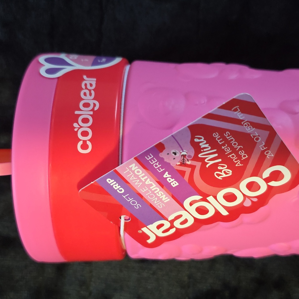Pink 'Be Mine' Soft Grip Tumbler with Straw